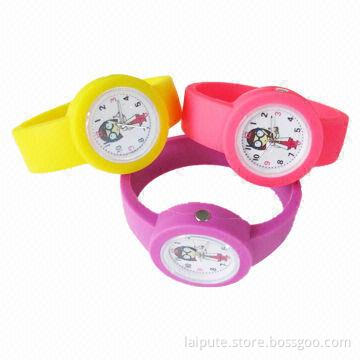 Top New Round Exchangeable Band Smart Kids' Silicone Watches with Many Colors for Choice